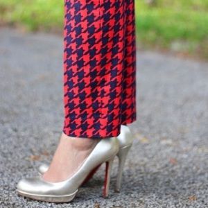 Gap Slim Cropped Houndstooth Pants